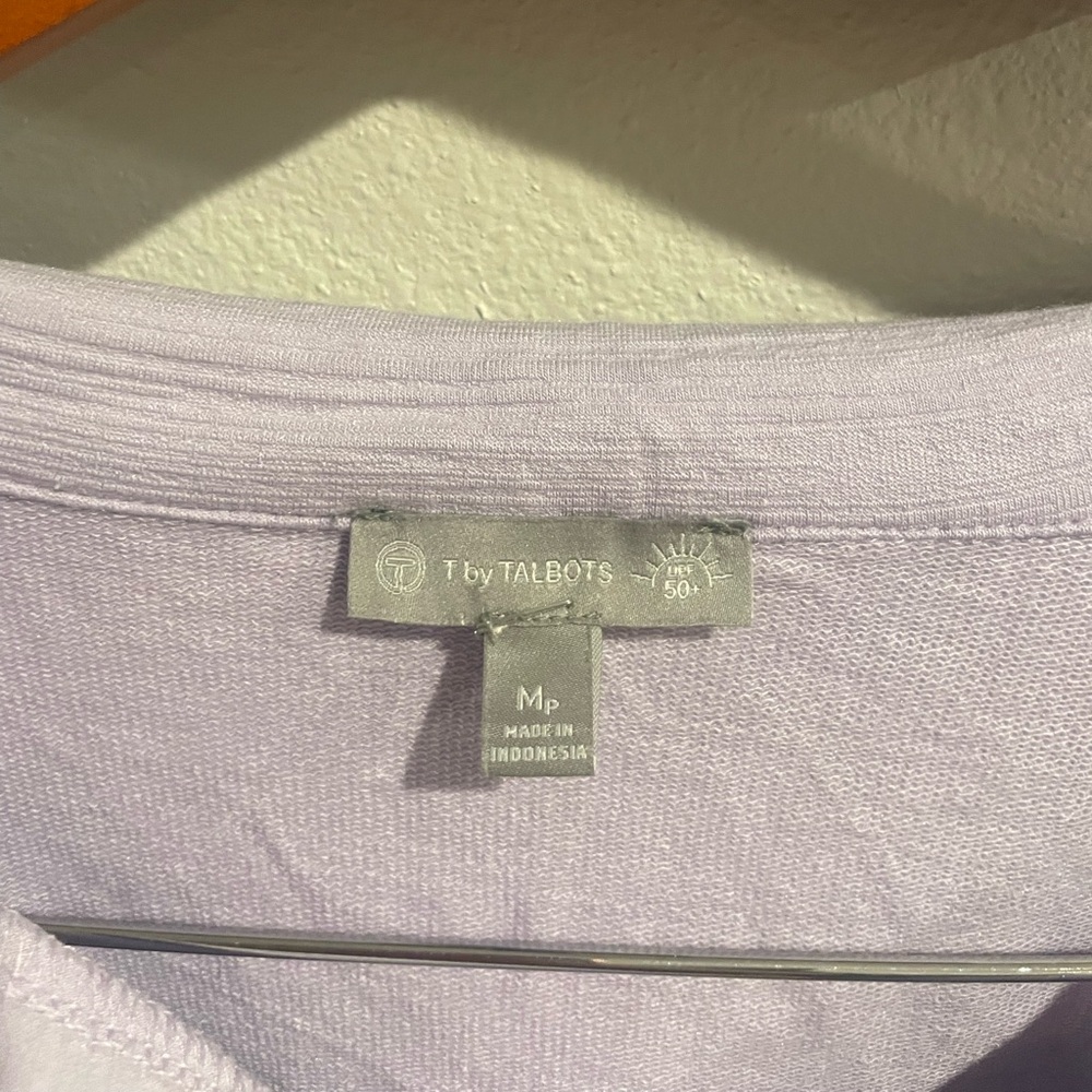 Talbots Soft Lavender Knit Top Size Medium - Picture 5 of 5